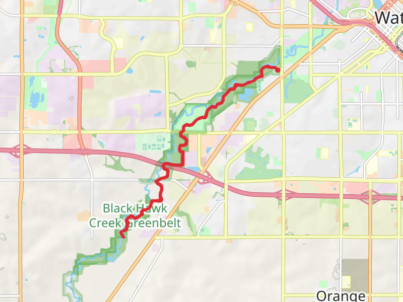 Walk along Black Hawk Creek - Campbell Avenue