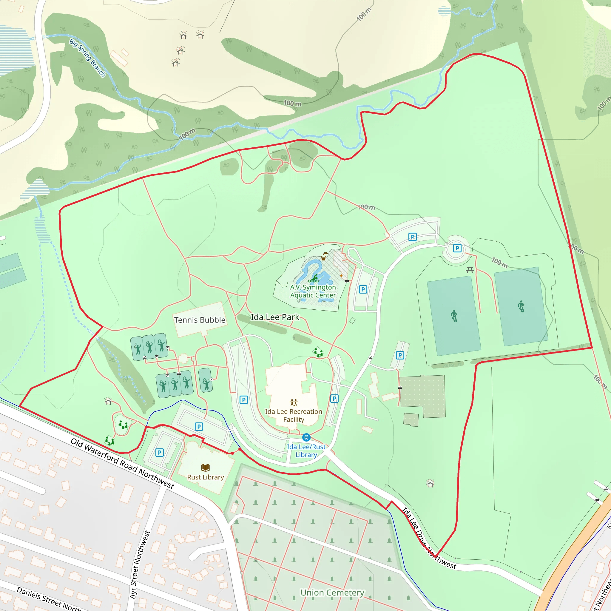 IDA Lee Dr NW Loop mobile static map