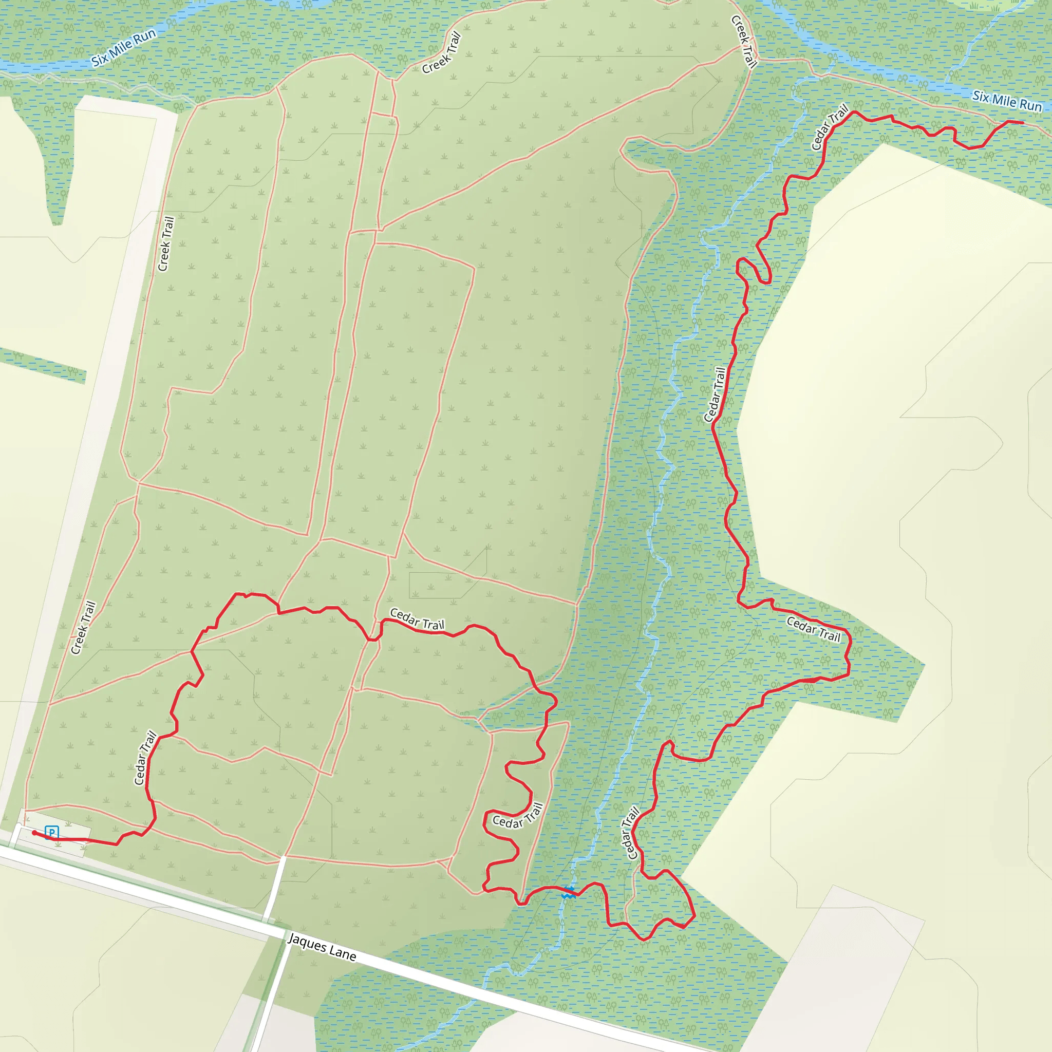 Cross Brook - White Trail mobile static map