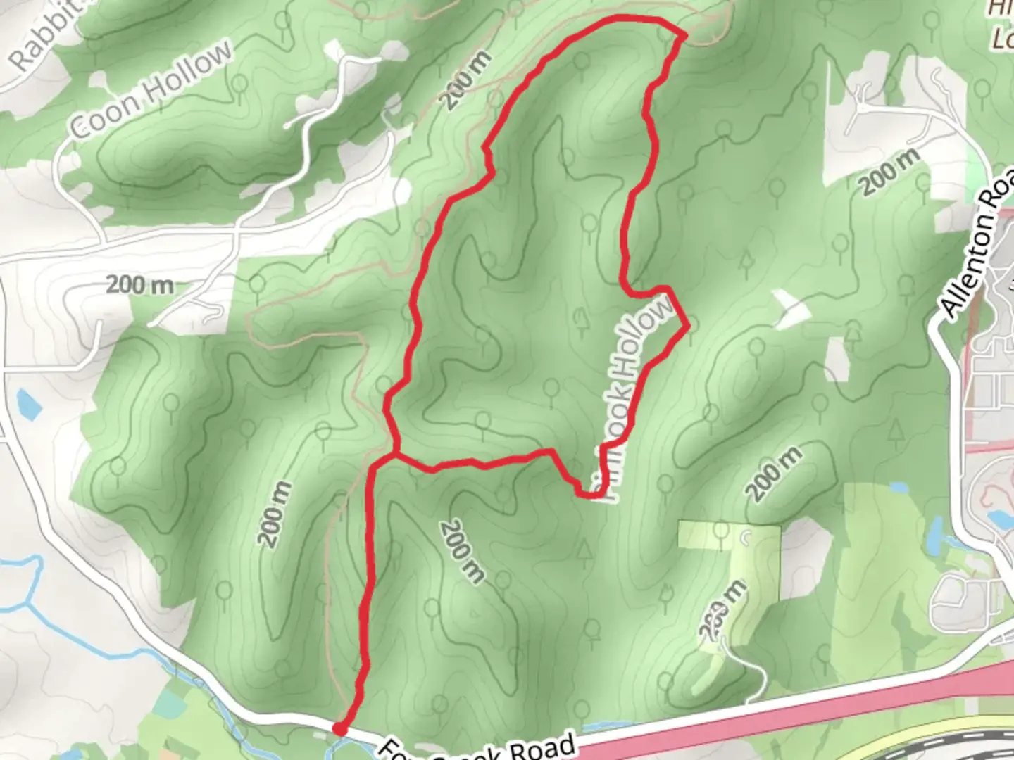 An image depicting the trail Rockwoods Range Short Loop and its surrounding area.