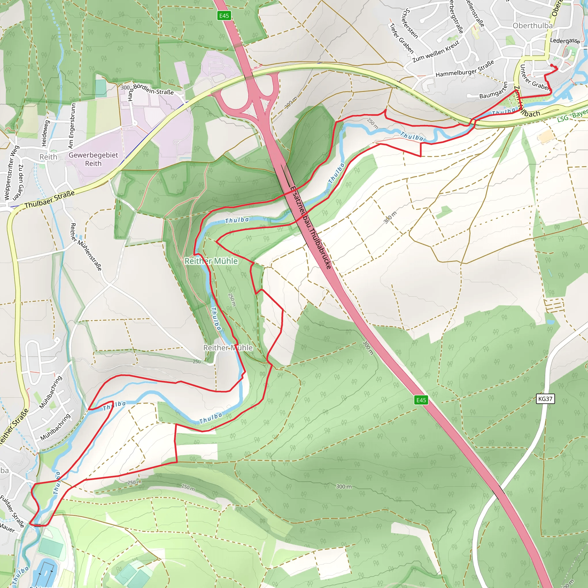 Extratour Thulbataler Loop mobile static map