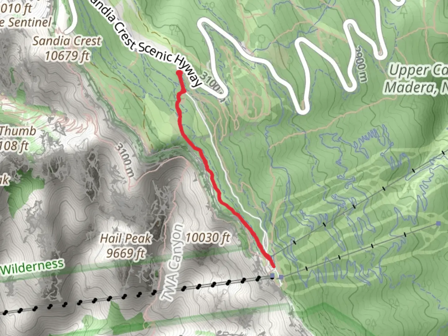 An image depicting the trail South Crest Trail and its surrounding area.