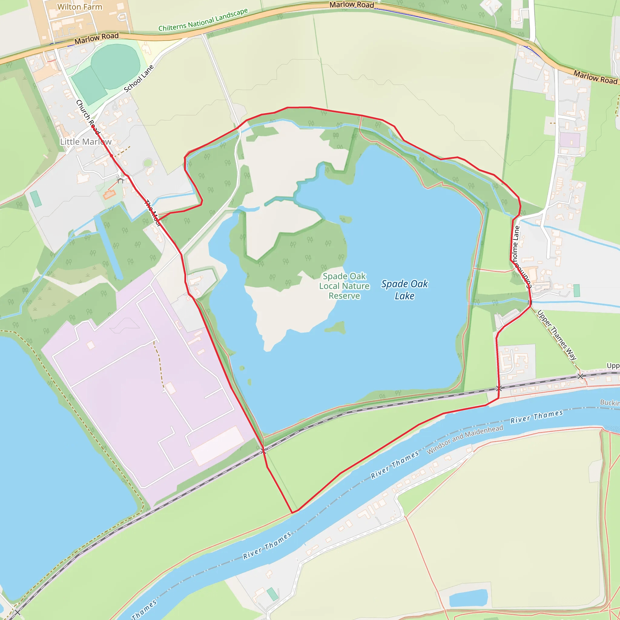 Little Marlow Loop mobile static map