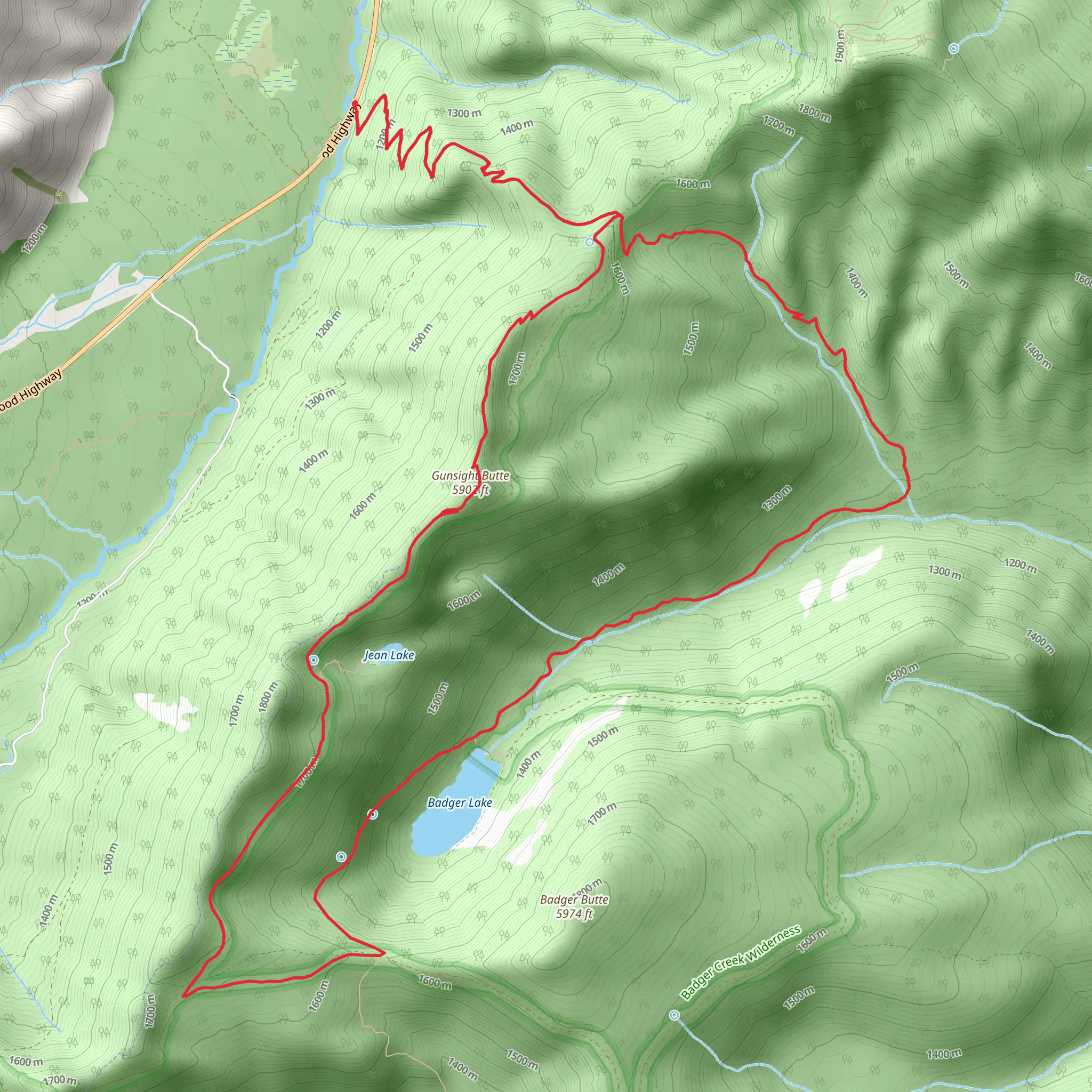 Gunsight Butte Loop via Gumjuwac Trail mobile static map