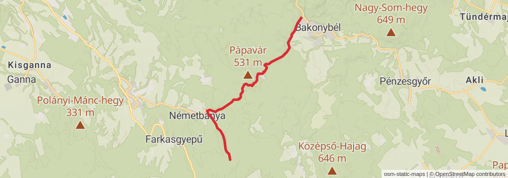 National Blue Trail - OKT stage 17 Map