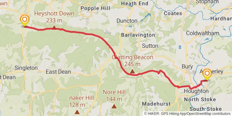 South Downs Way stage 4 Map