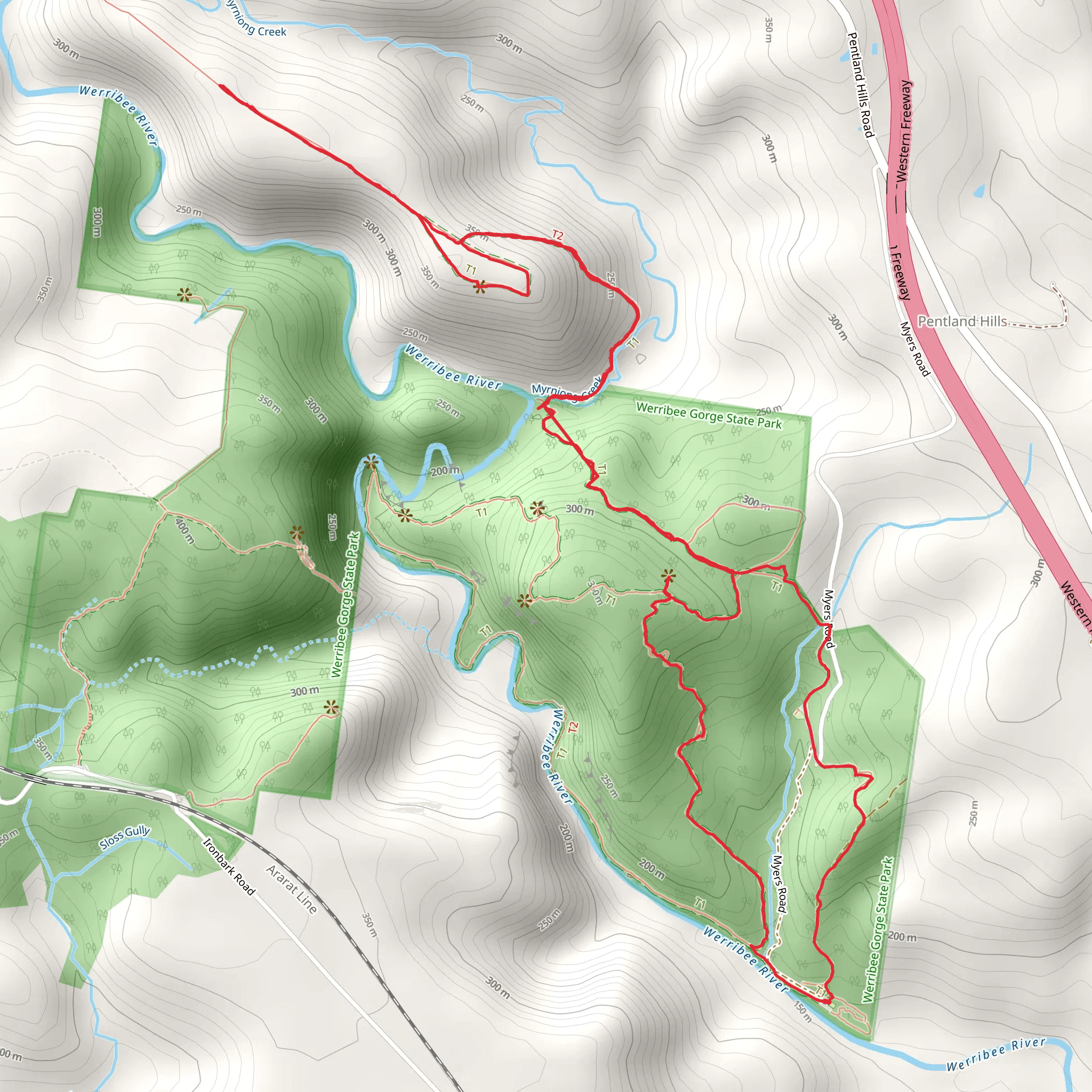 Centenary Walk and The Island mobile static map