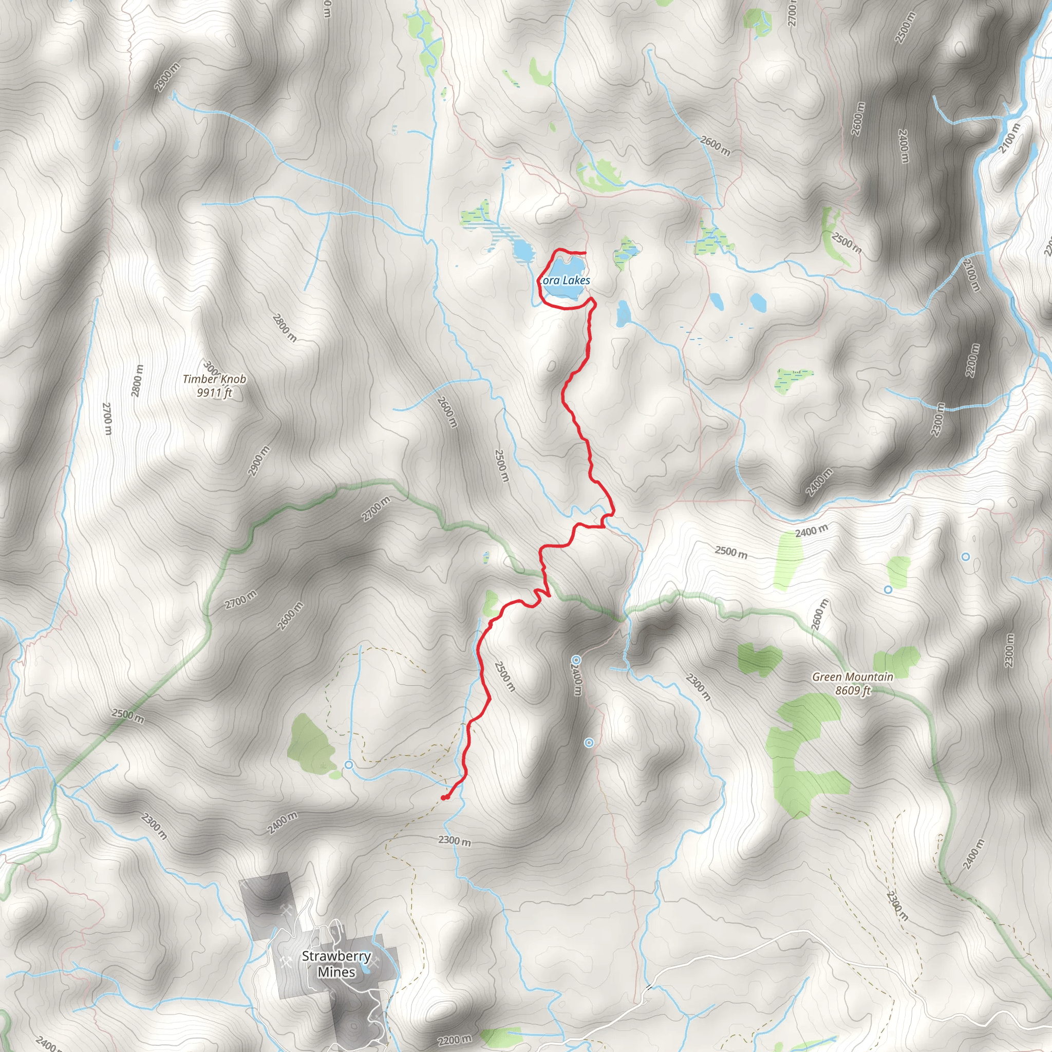 Cora Spur via Hole Trail mobile static map
