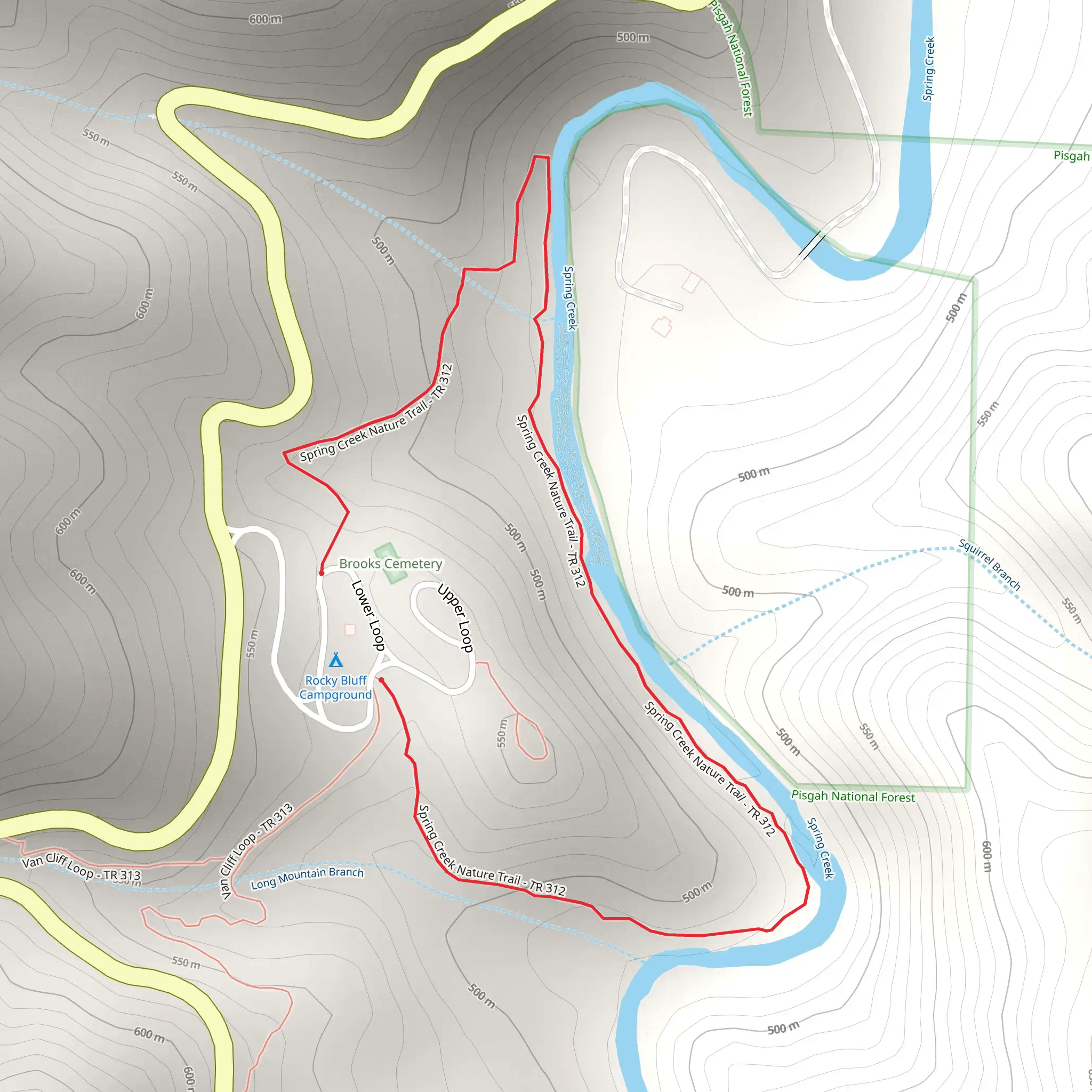 Spring Creek Nature Trail mobile static map