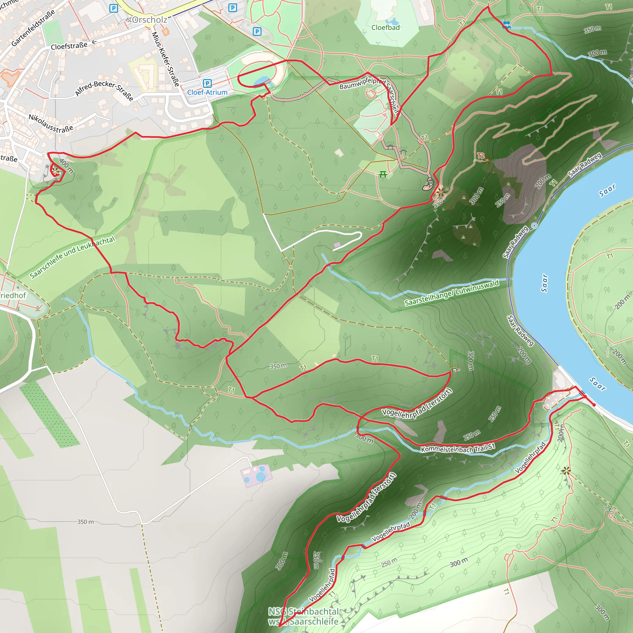 Teufelsstein, Orkelsfels and Cloef Atrium Loop mobile static map