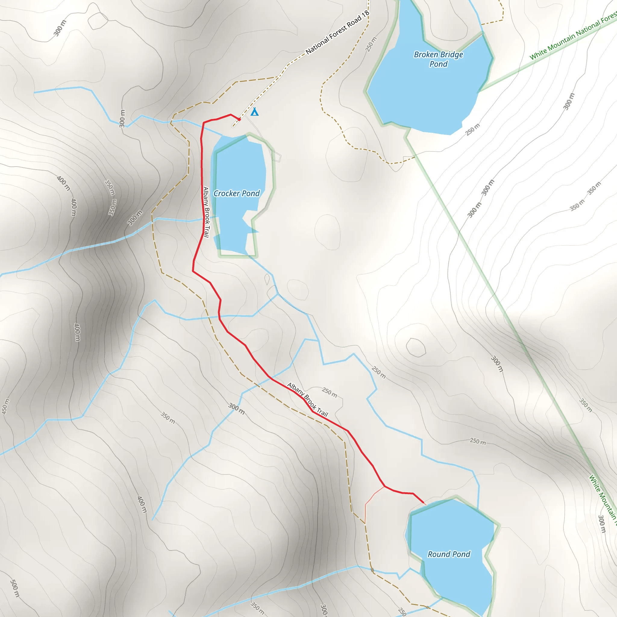 Albany Brook Trail mobile static map