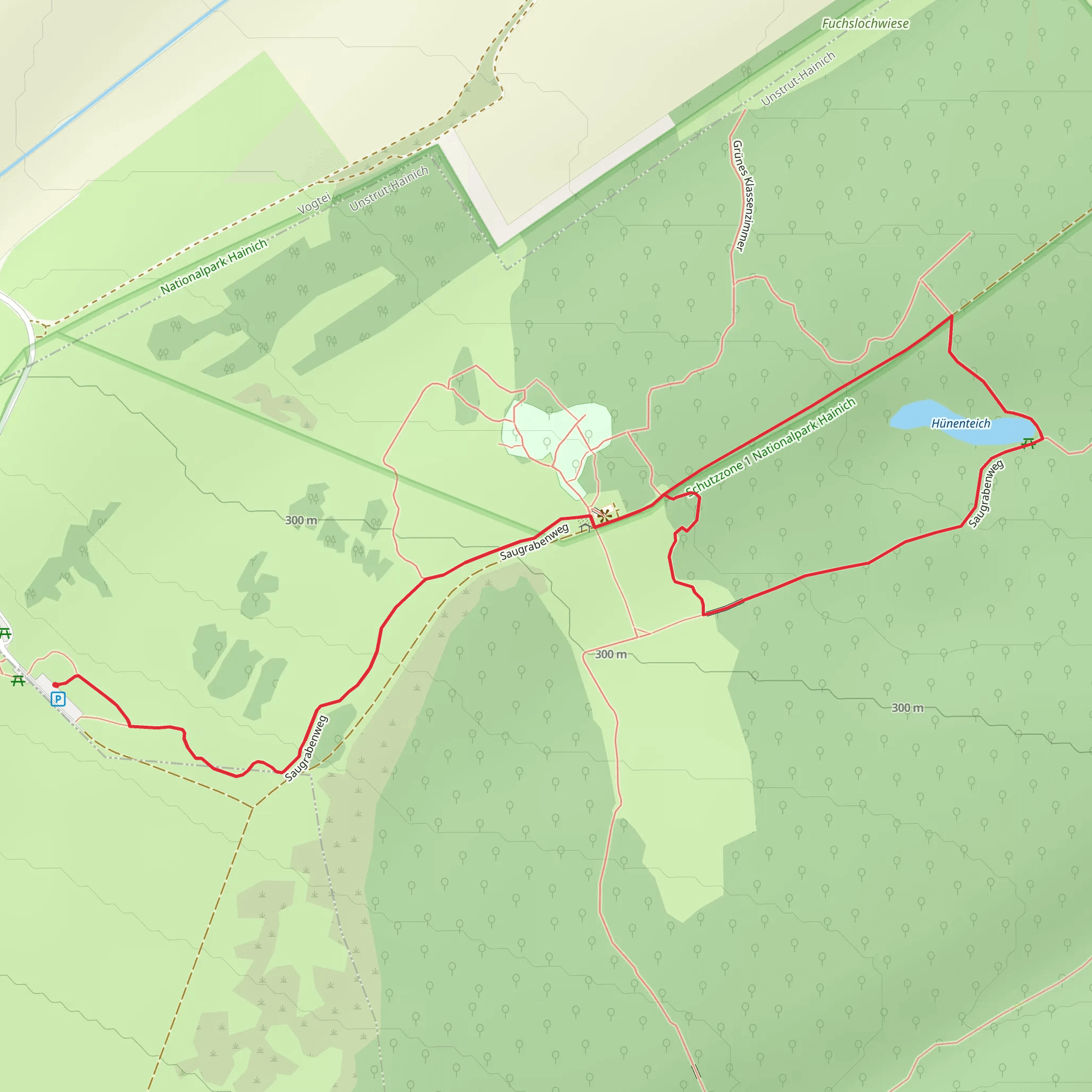 Hünenteich Loop via Saugrabenweg mobile static map