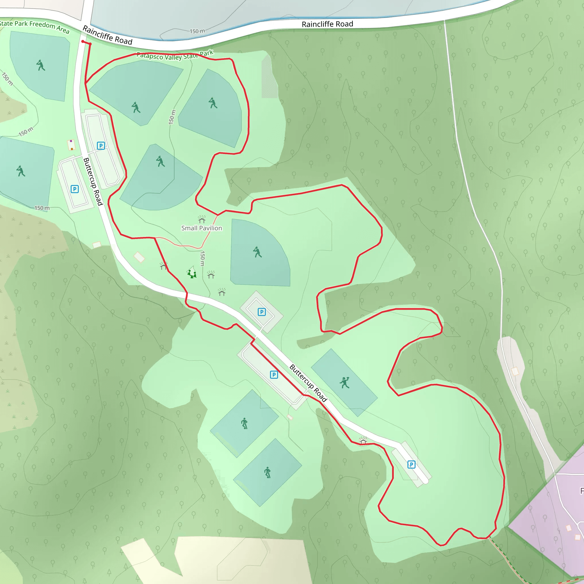 Social Loop Trail mobile static map