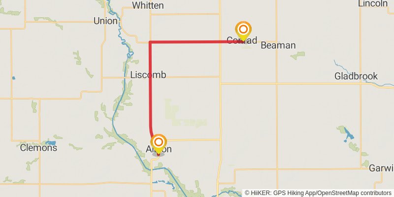 American Discovery Trail North Route stage 142 Map