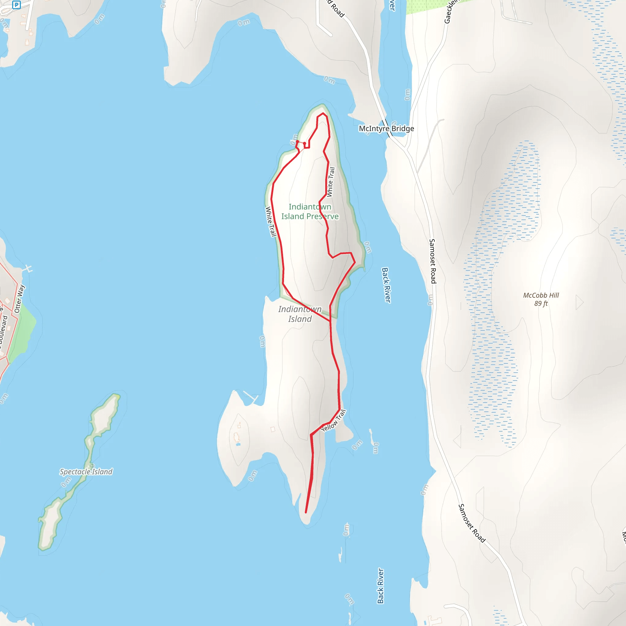 Indiantown Island Loop mobile static map