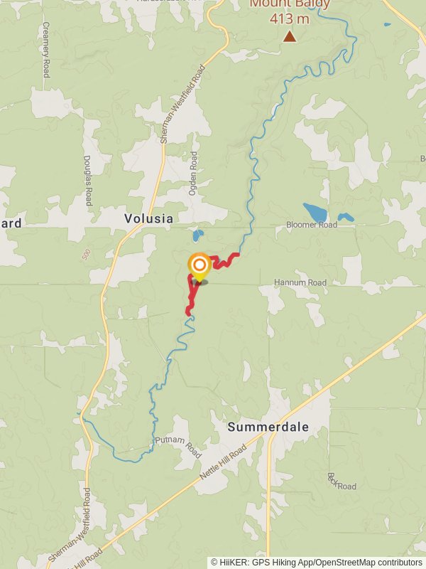 Chautauqua Creek Trail mobile static map