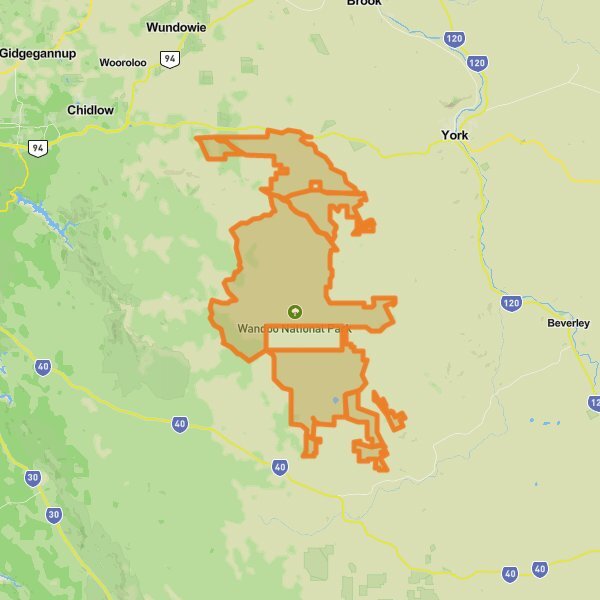 Wandoo National Park mobile static map