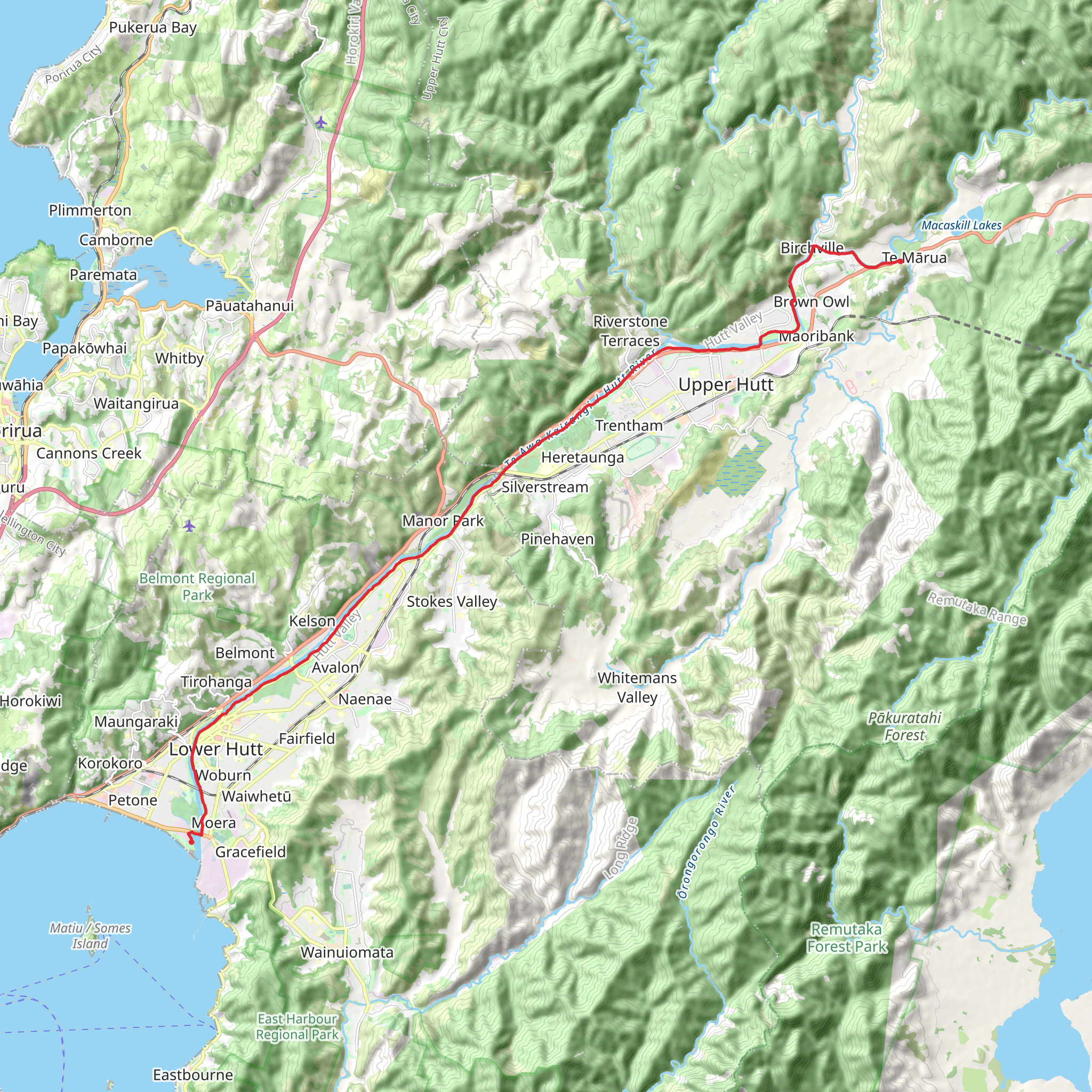 Hutt River Trail mobile static map