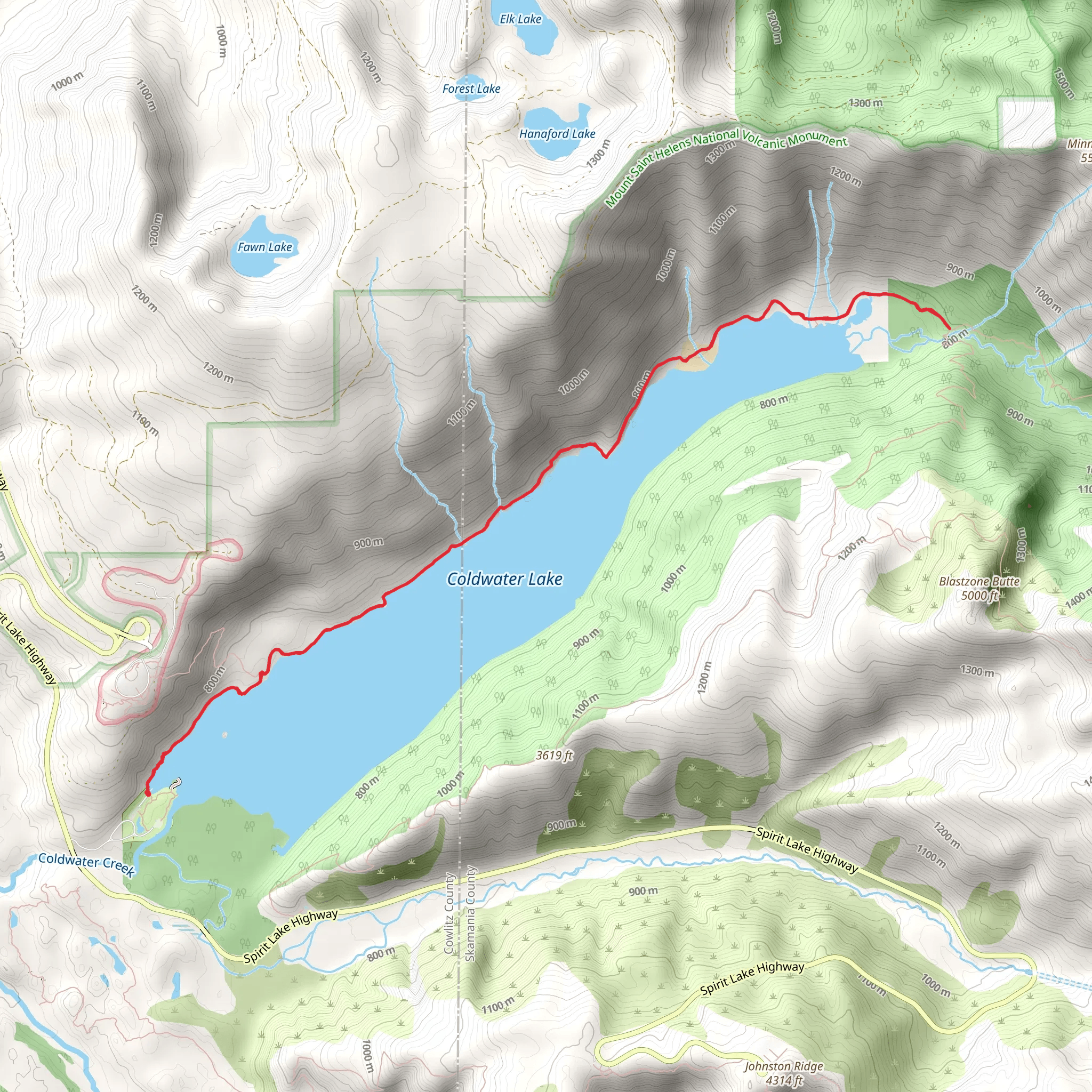 Coldwater Lake North Shore Walk mobile static map