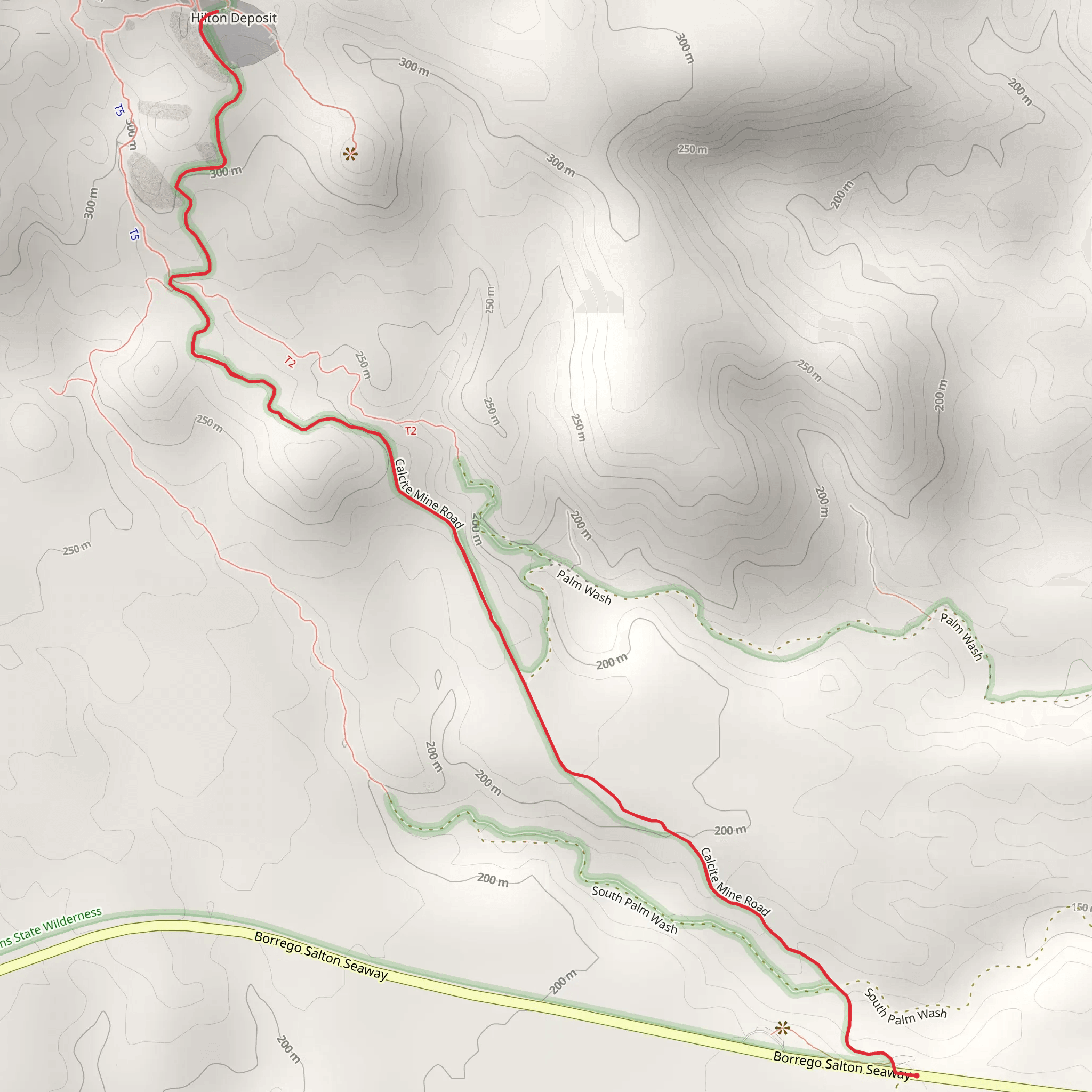 Calcite Mine Road mobile static map