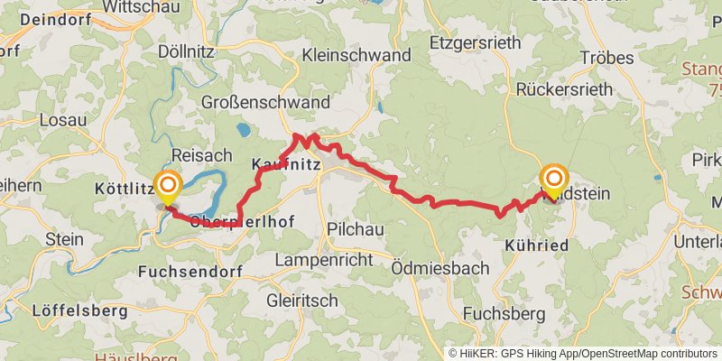 Goldsteig stage 6 Map