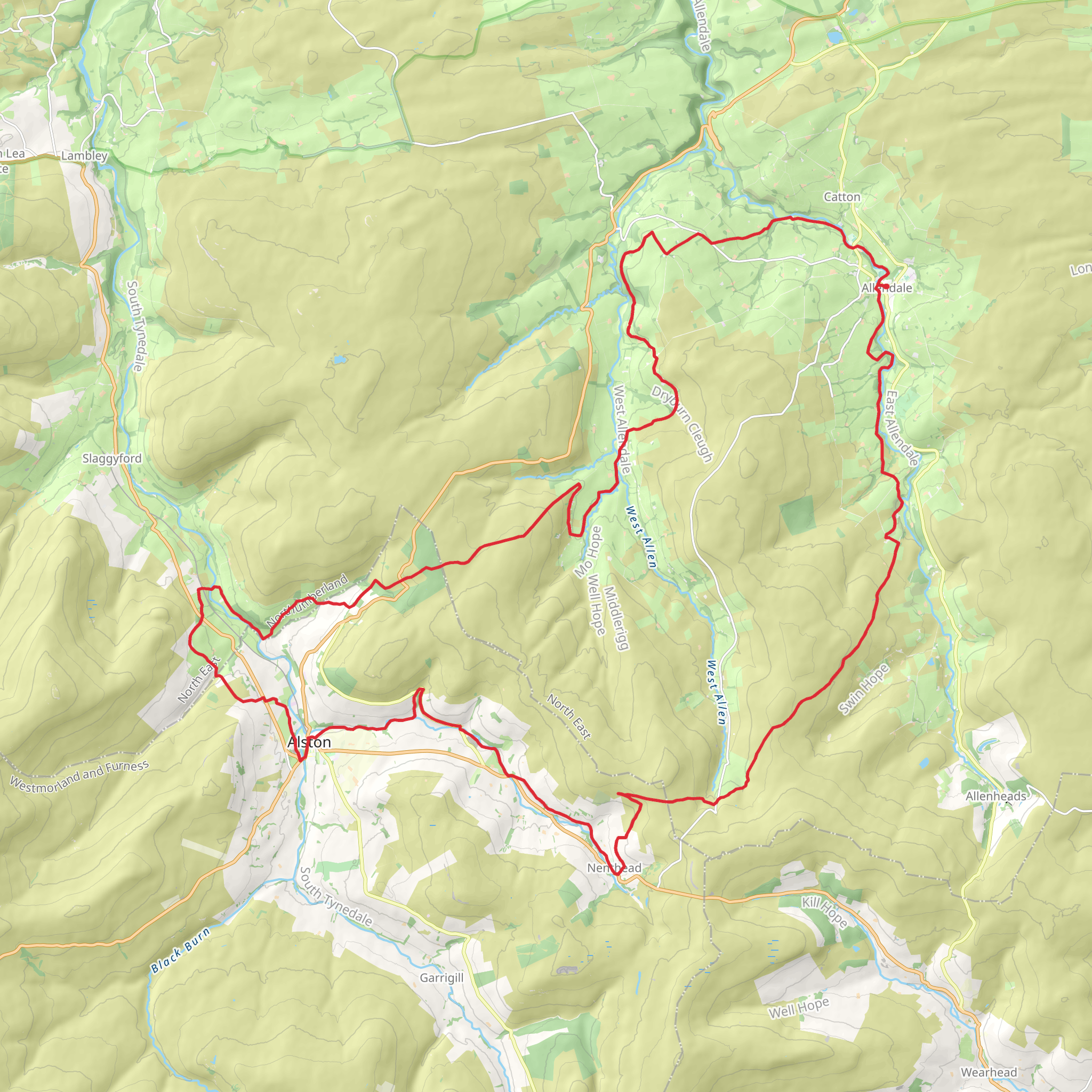 Isaac's Tea Trail mobile static map