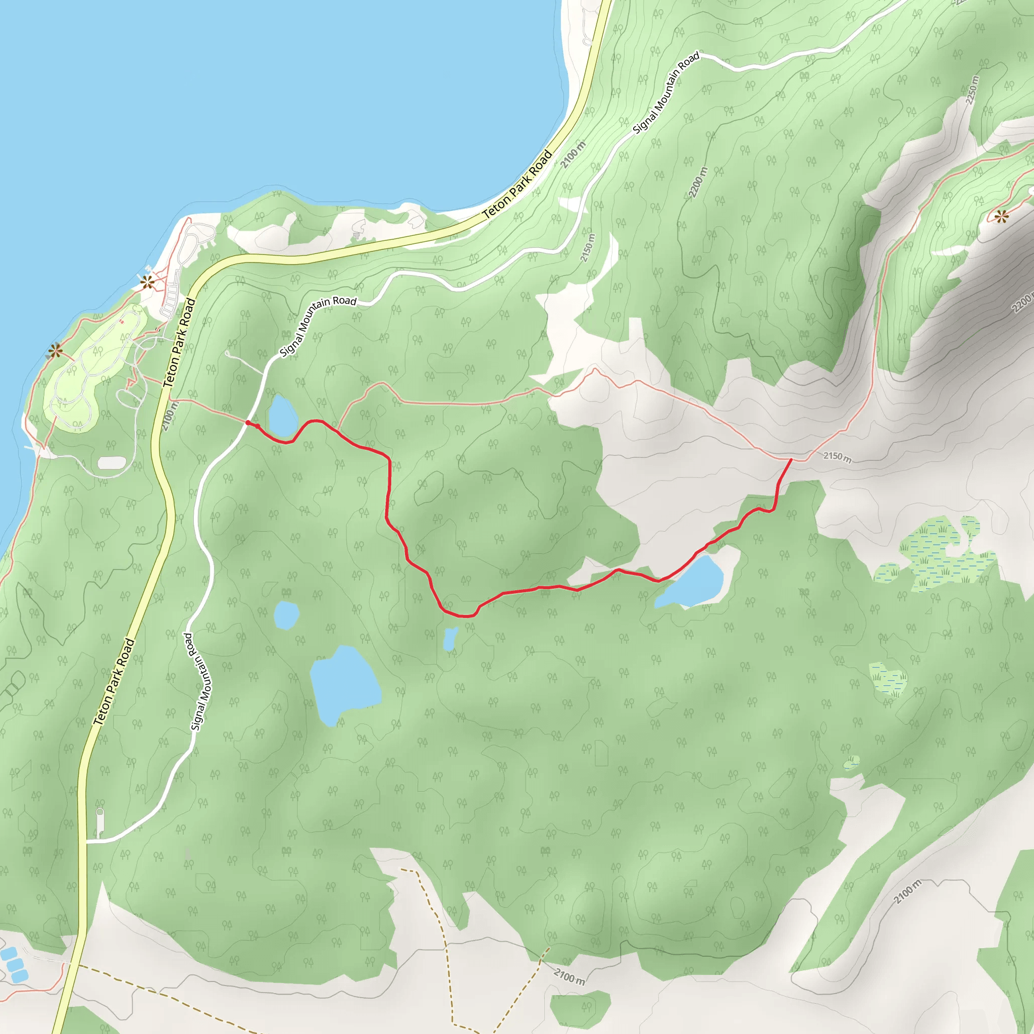 Signal Mountain Cutoff Trail mobile static map