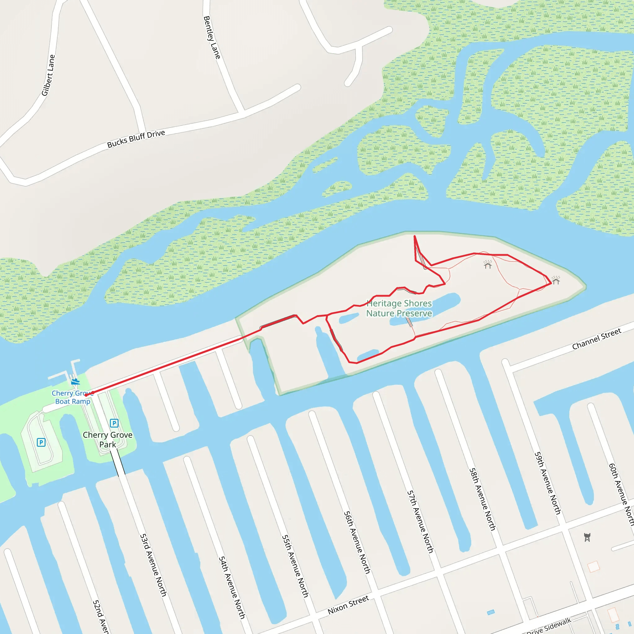 Cherry Grove Park Loop - East mobile static map