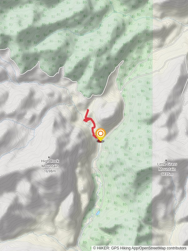 North Fork Granite Creek via Granite Roosevelt Cedar Grove Trail mobile static map