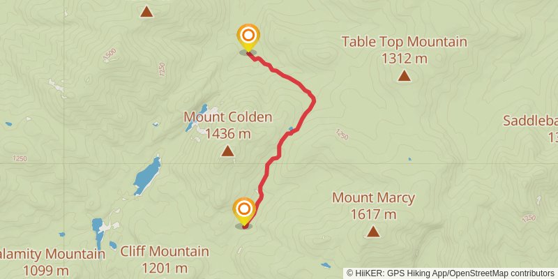 Mt Marcy-Avalanche Pass Loop alt 2 Map