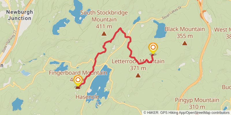 Appalachian Trail Section Hikes - Pawling to Harriman State Park stage 6 Map