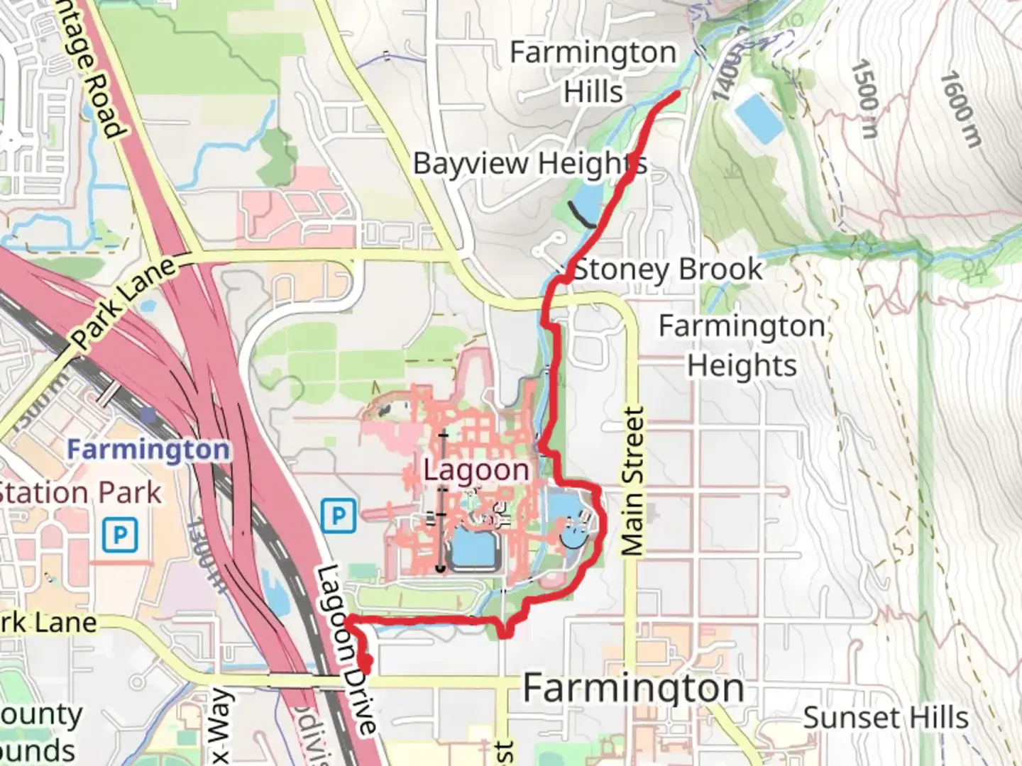 An image depicting the trail Farmington Creek Trail and its surrounding area.