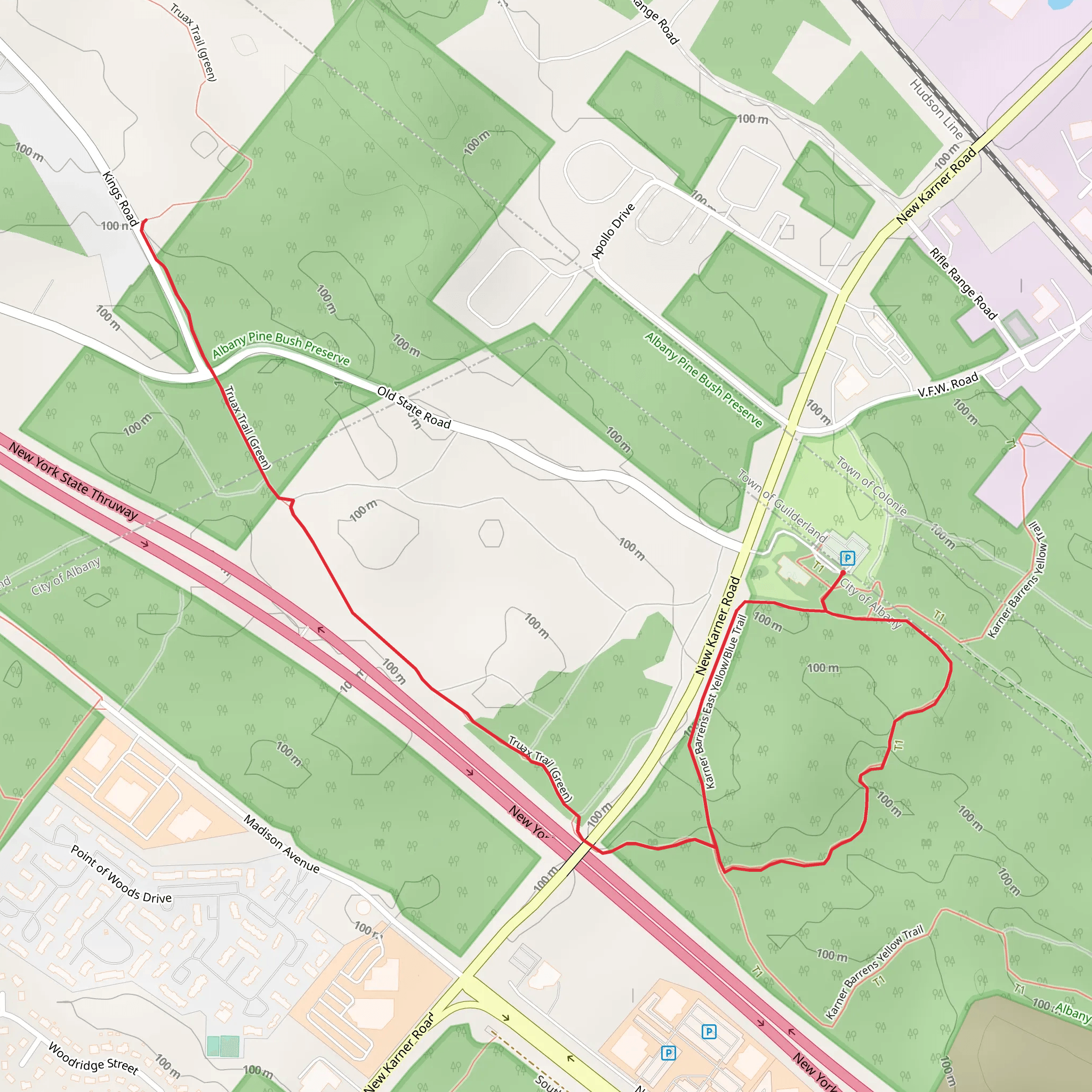 Albany Pine Bush Preserve Loop mobile static map