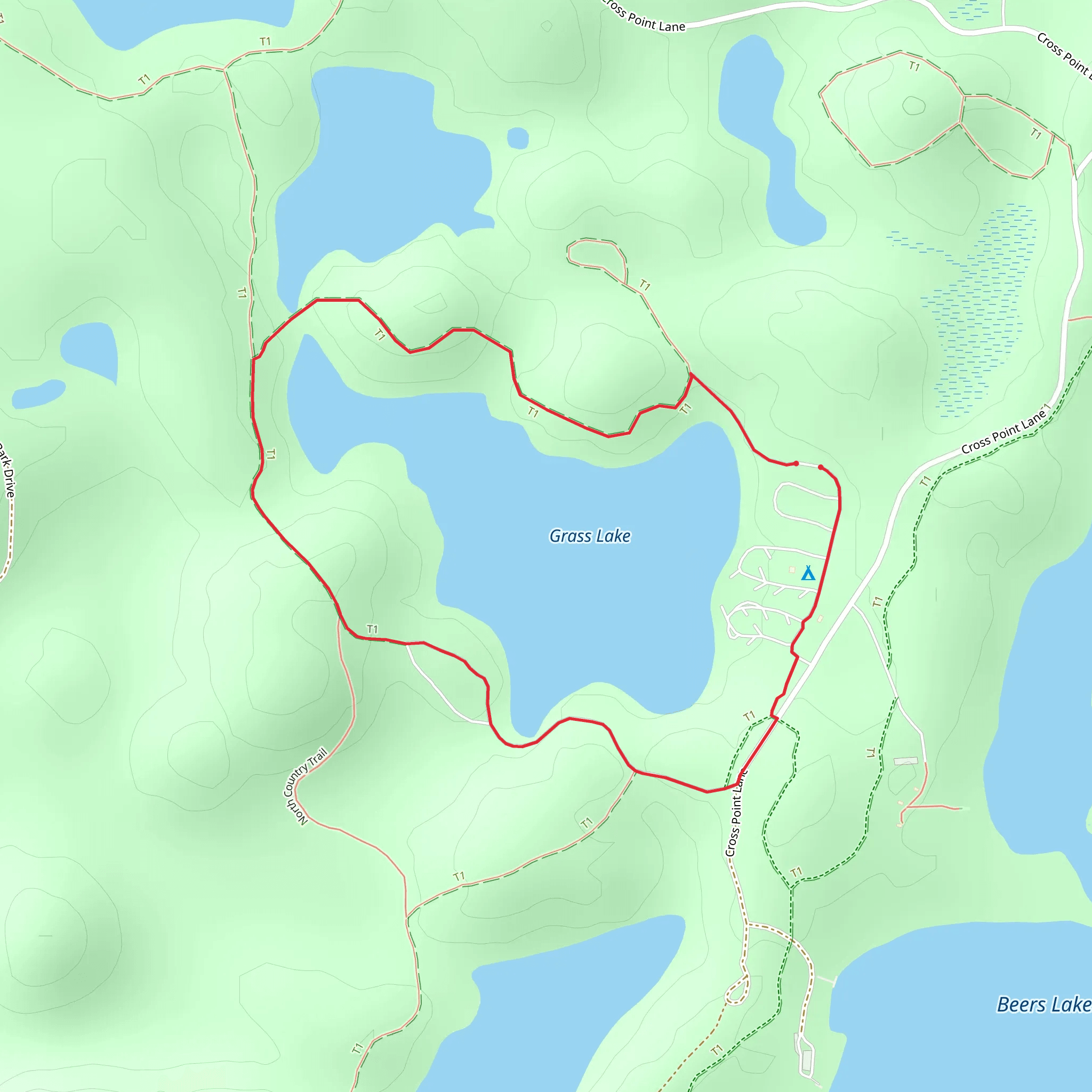Grass Lake Loop mobile static map