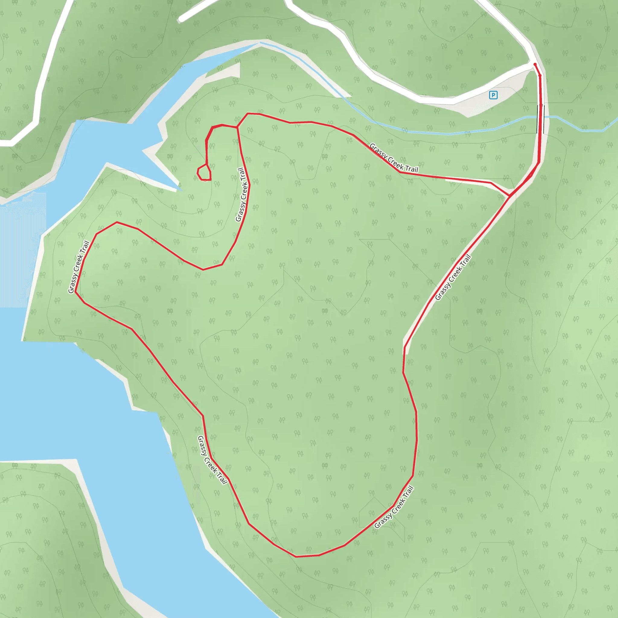 Grassy Creek Loop Trail mobile static map
