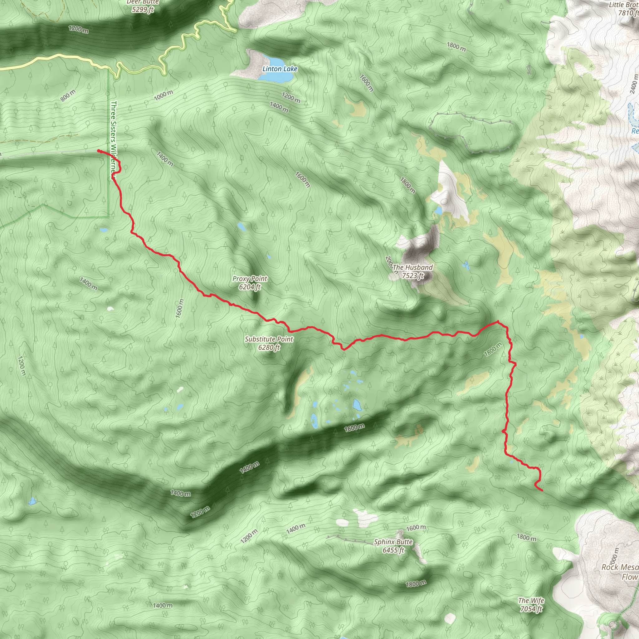 James Creek via Foley Ridge Trail mobile static map