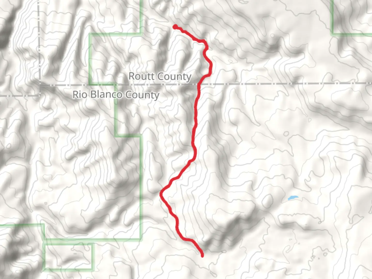 An image depicting the trail Elk Draw Trail and its surrounding area.