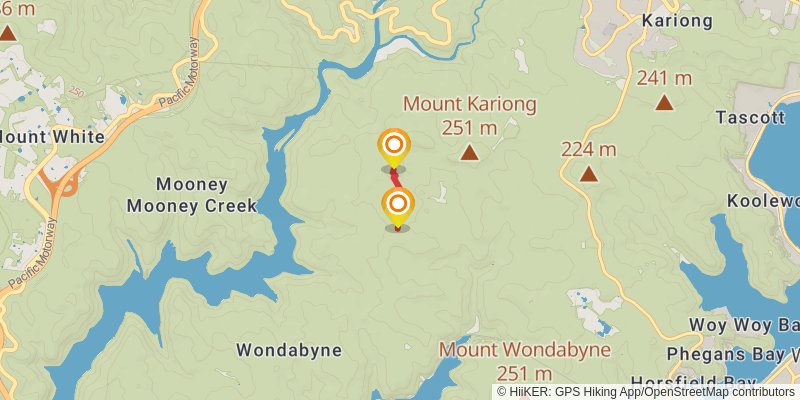 The Great North Walk spur 1 Map