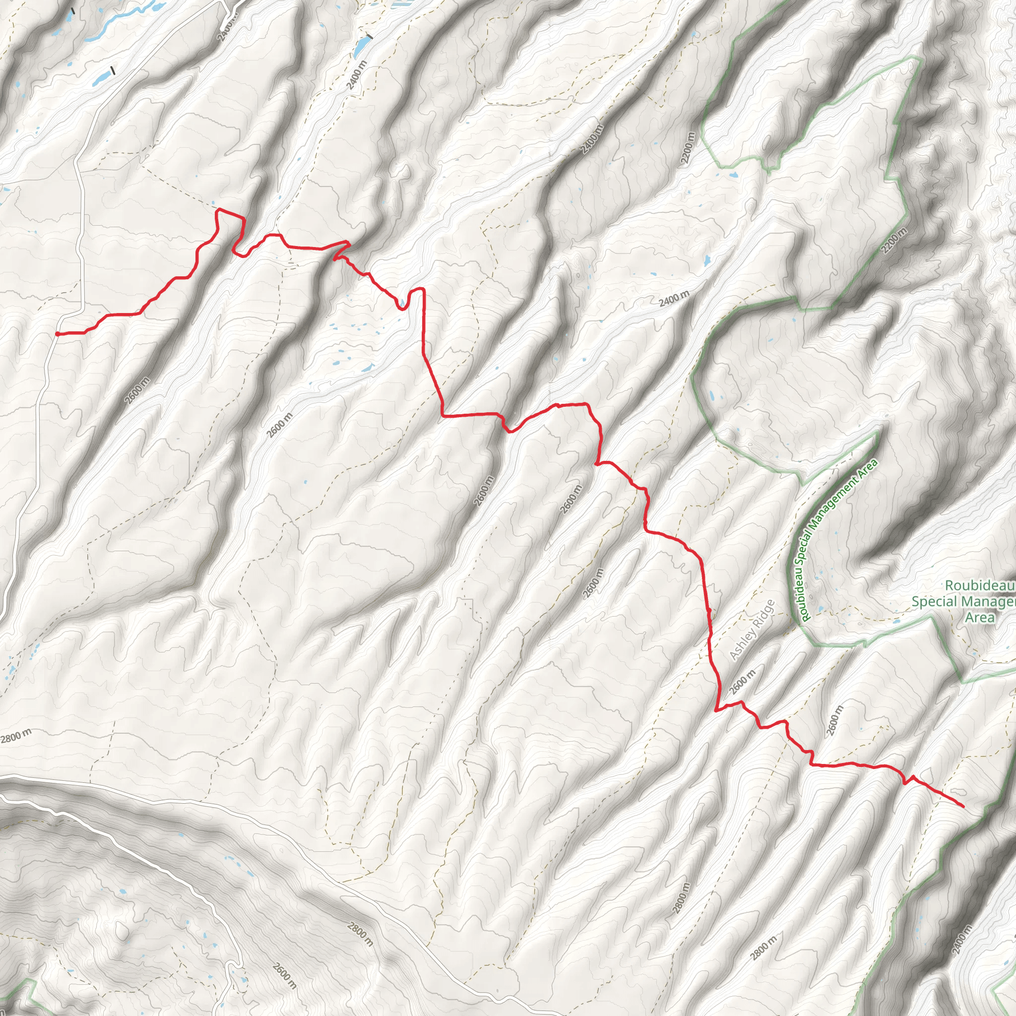 Roubideau Trail mobile static map