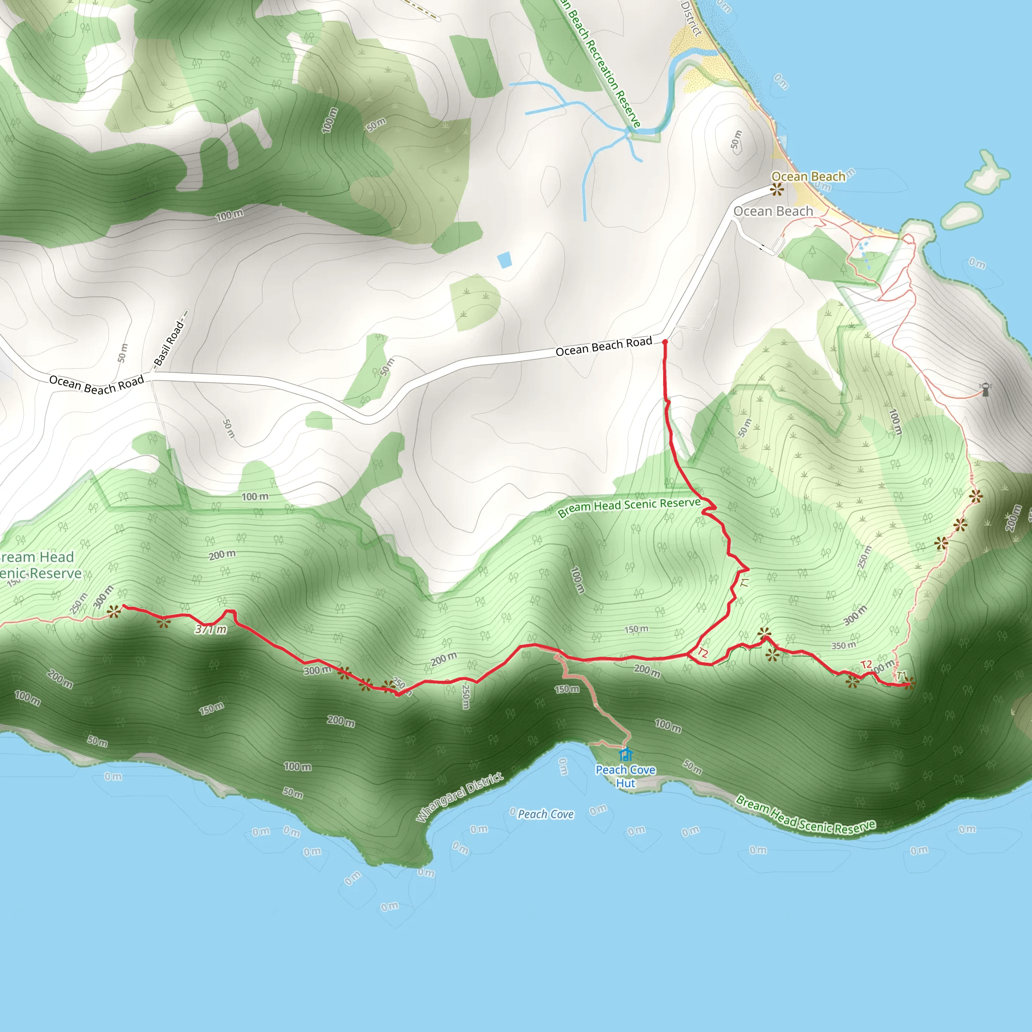Te Whara and Mount Lion Track mobile static map