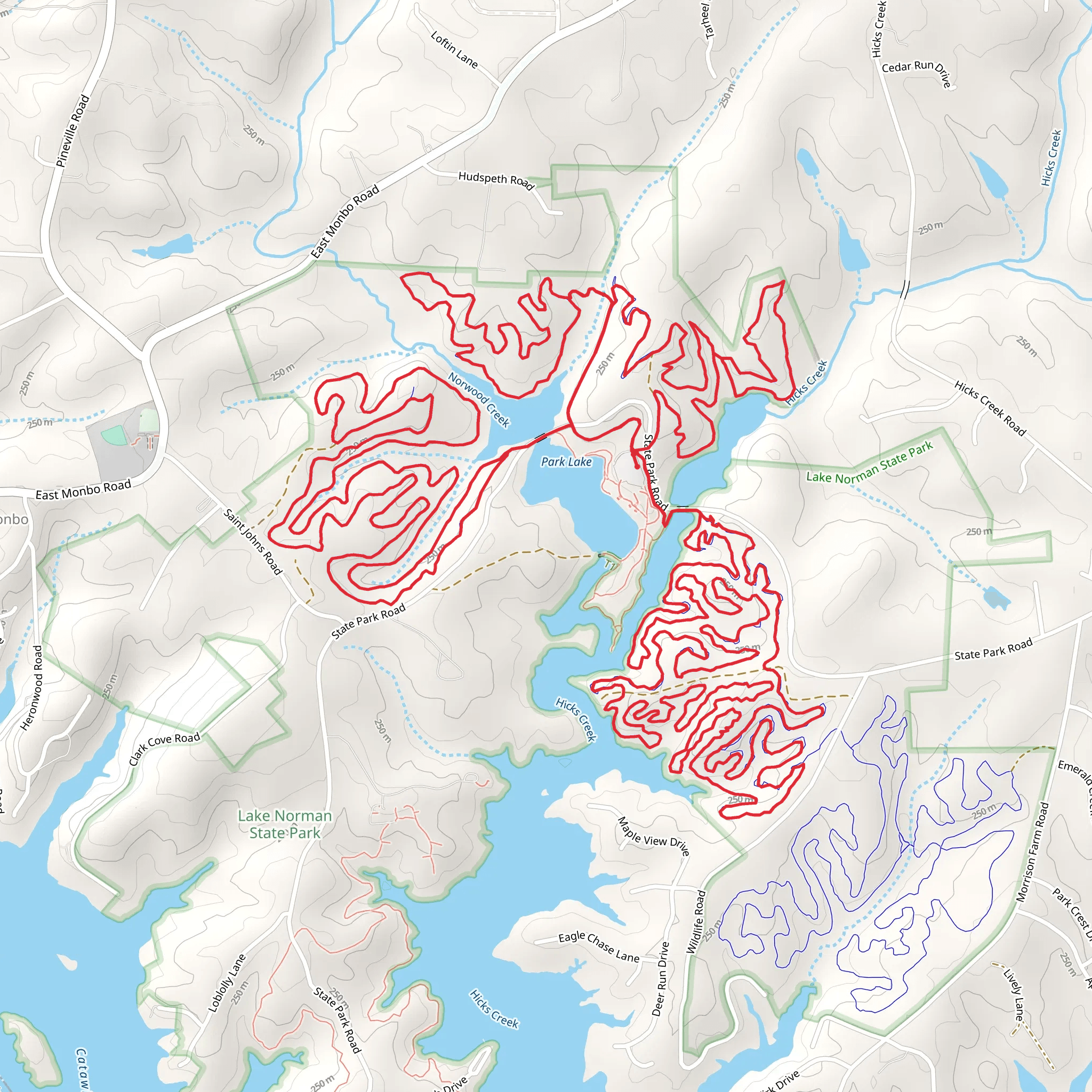 Monbo, Laurel and Hawk Loop mobile static map