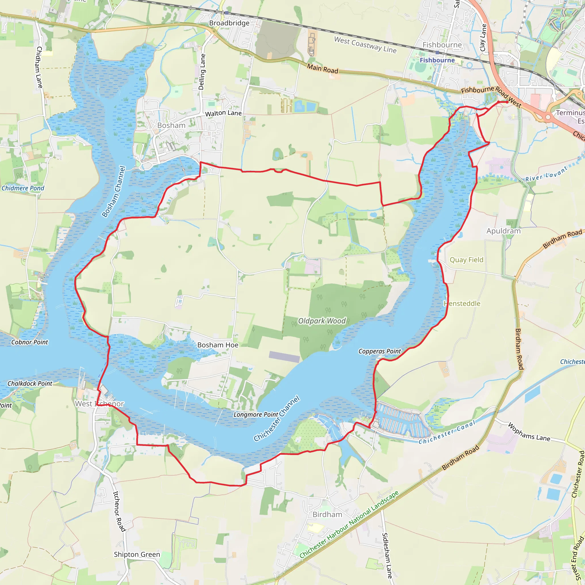 Six Harbour Villages - Chichester mobile static map