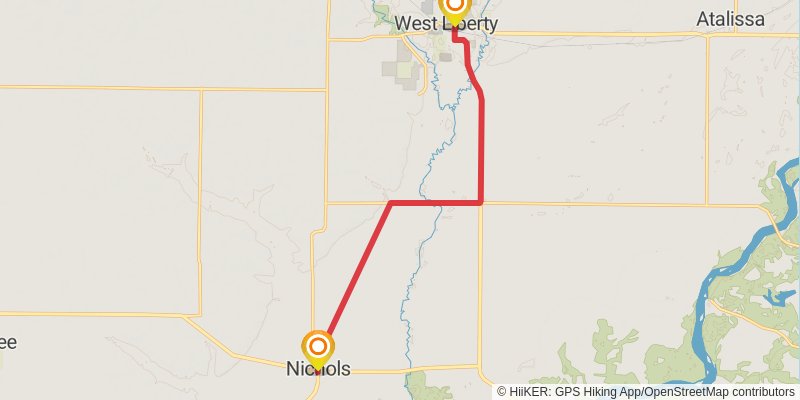 American Discovery Trail North Route stage 129 Map