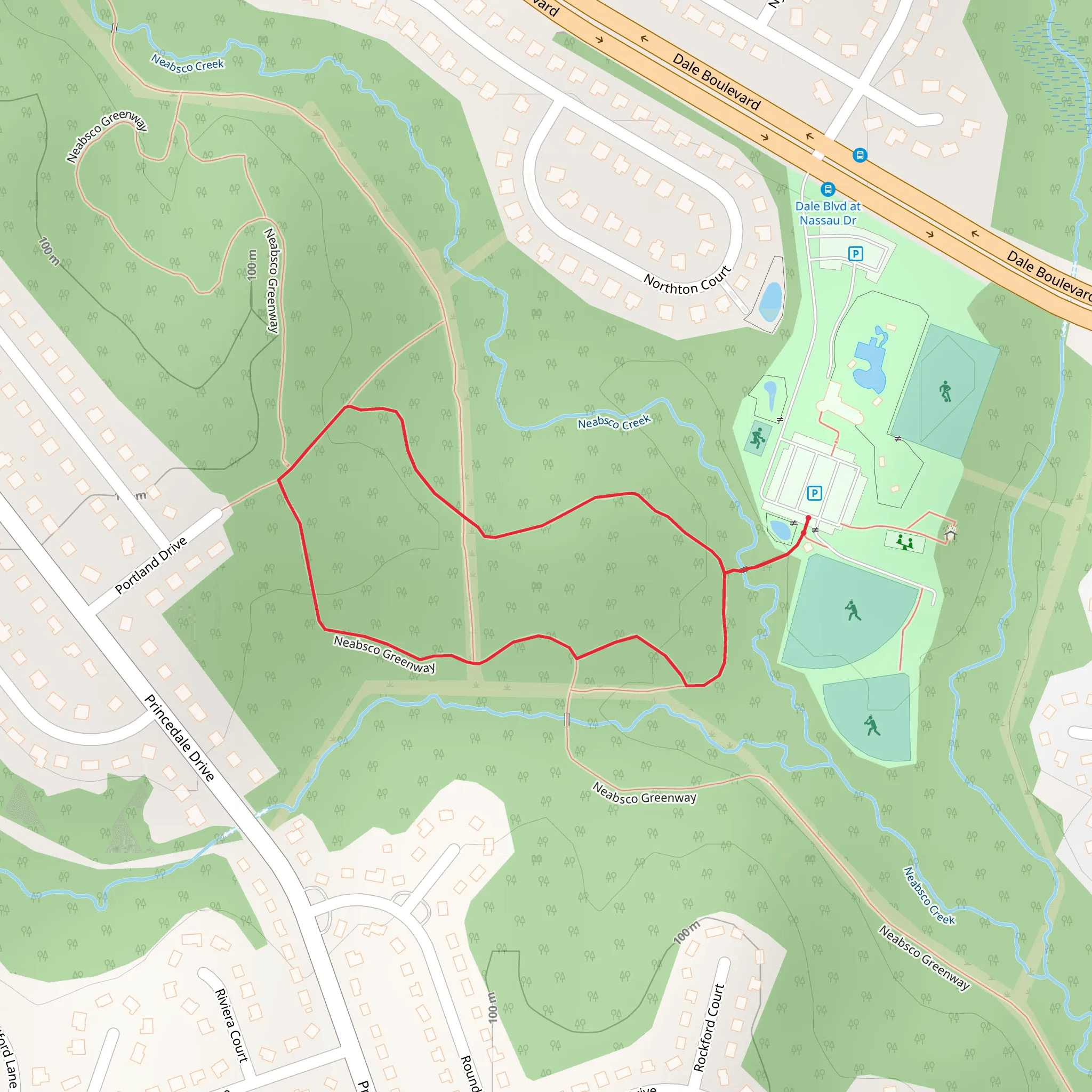 Neabsco Greenway Loop mobile static map