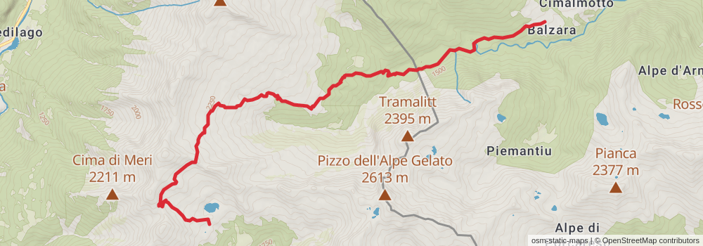 Sentiero Italia - Alps Section stage 113 Map
