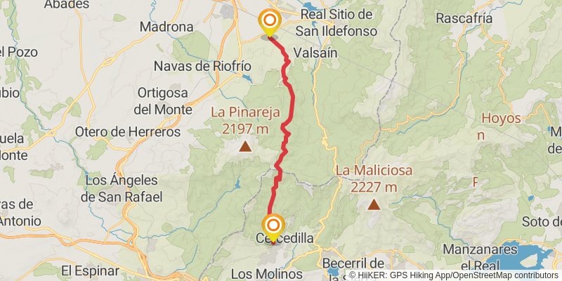 Ruta Jacobea Madrilena stage 4 Map