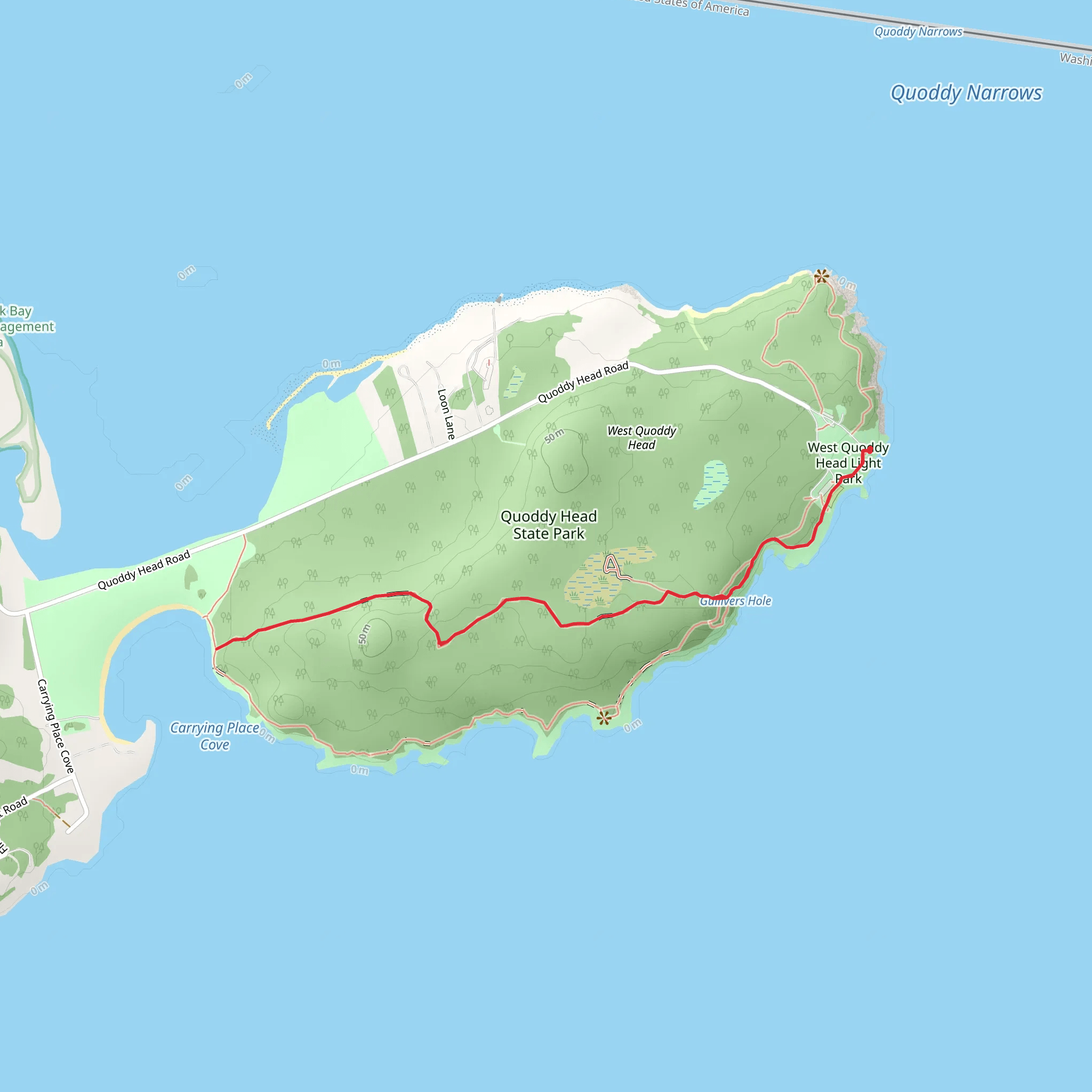 Thompson Trail via Gullivers Hole mobile static map