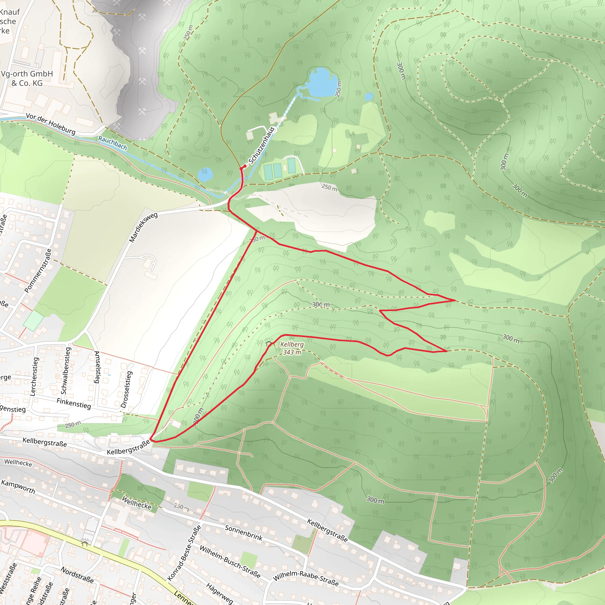 Kellbergturm Loop mobile static map