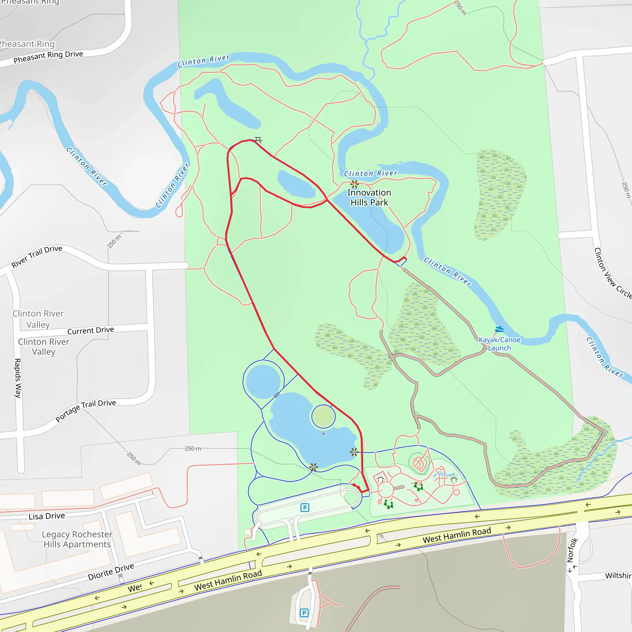 Innovation Hills Park Walk mobile static map