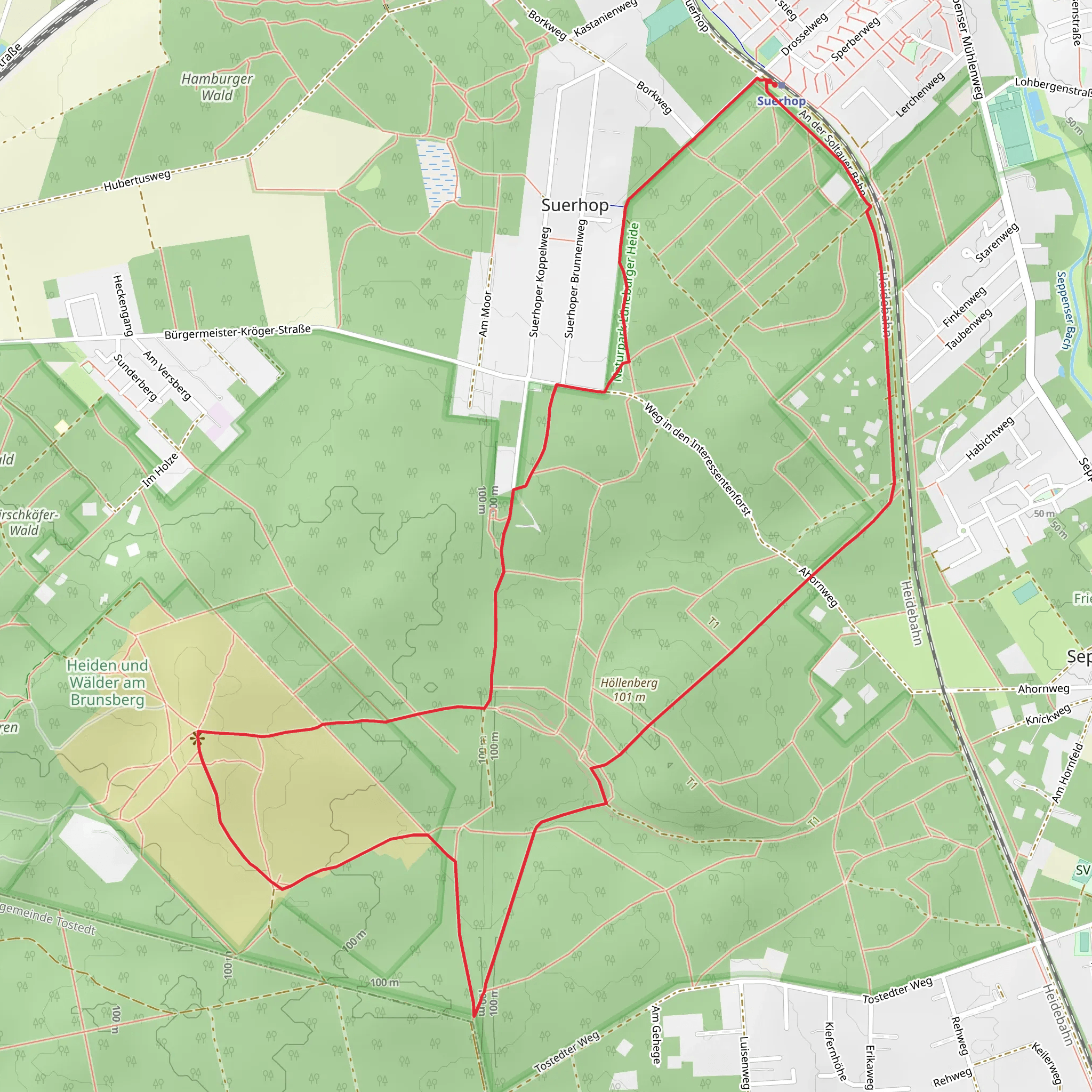 Höllenberg and NSG Brunsberg Loop mobile static map